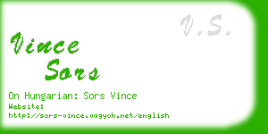 vince sors business card